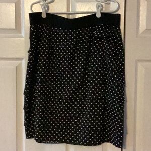 Black and white polka dotted skirt